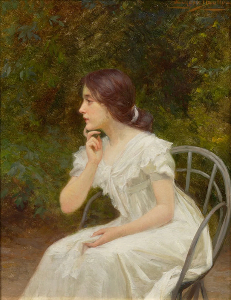 Eugène Auguste François Deully - Giovane ragazza in giardino